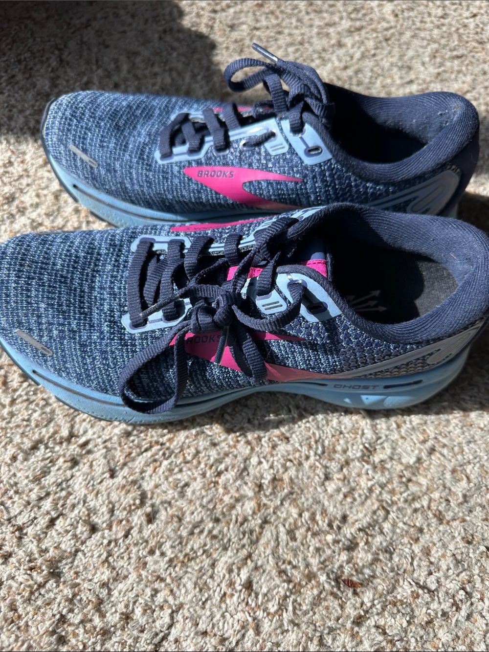 Brooks Running Shoes - Navy with Pink and Light Blue Accents - Picture 3 of 5